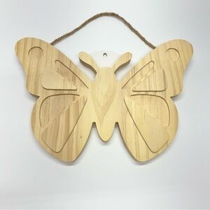 NWT Paint it Yourself Natural Wood Butterfly Wall Decor